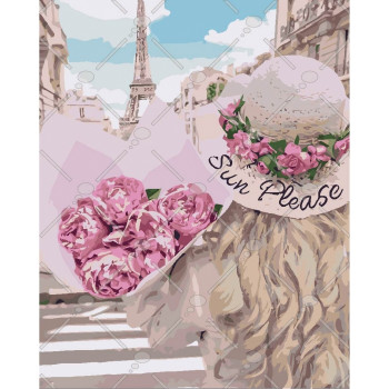 Картины по номерам - Влюбленная в Париж (КНО4551)