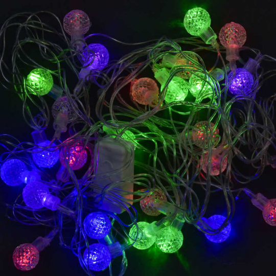 Гирлянда светодиодная Шарики С 31299 (100) 28 лампочек, 5 метров, мультиколор Фото