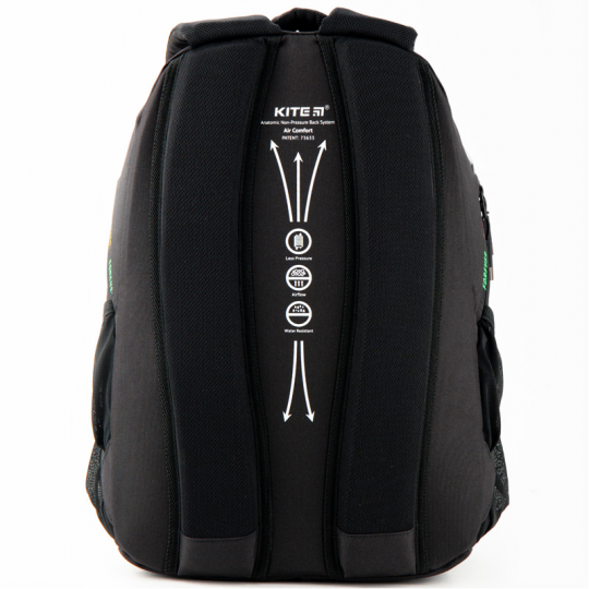 Школьный рюкзак с ортопедической спинкой черный для мальчика Kite Education для 3-6 класса (K20-814L-2) Фото
