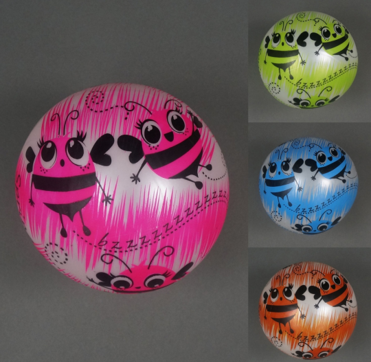 Мяч детский резиновый 4 цвета, 60гр 4 шт. в сетке /100/400/ Фото