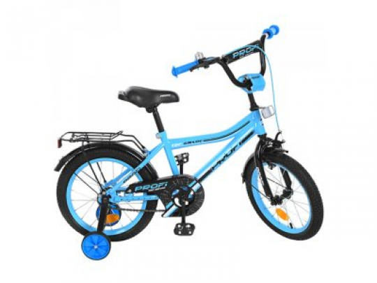 Велосипед детский PROF1 12д. Y12104 (1шт) Top Grade,бирюзовый,звонок,доп.колеса Фото