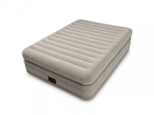 Надувной велюровый матрас-кровать со встроенным насосом Intex 64446 Фото