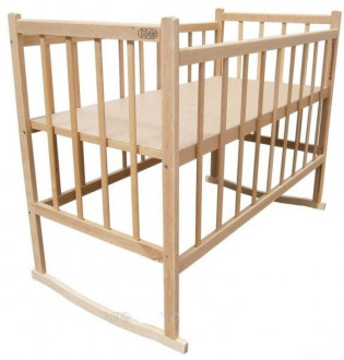 Кроватка детская деревянная с качалкой