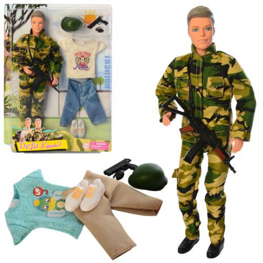 Кукла Defa Кен 30см с нарядом, шарнирный, оружие, 2 вида 25*32,5*5см Фото