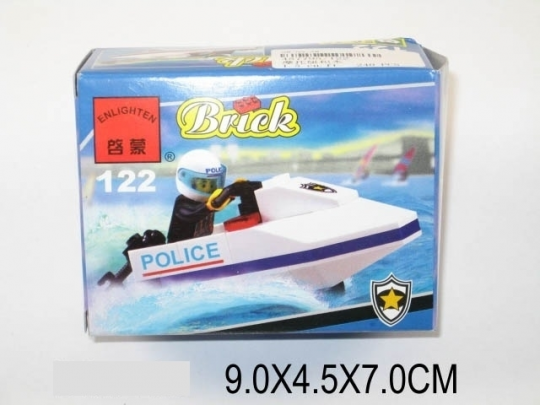 Конструктор Brick 122 полицейская серия - катер Фото