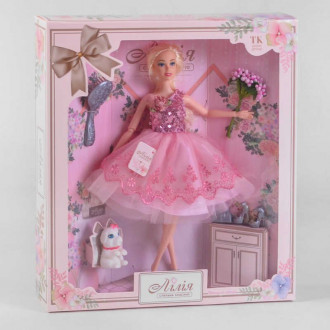 Кукла TK - 10091 (36/2) “TK Group”, “Цветочная принцесса”, питомец, аксессуары, в коробке