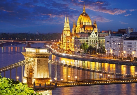 Кастор пазлы 2000 &quot;Панорама Будапешта в сумерках &quot; 92*68 /14/ Фото