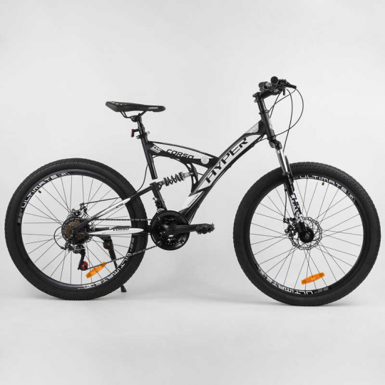 Велосипед Спортивный CORSO «Hyper» 26&quot; дюймов 66729 (1) рама металлическая 16’’, SunRun 21 скорость, собран на 75% Фото