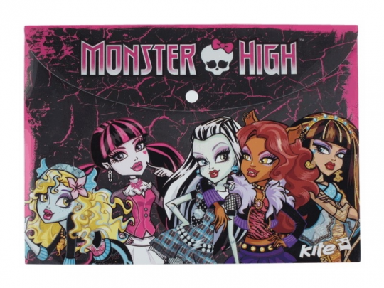 Папка на кнопке, А4 Monster High /12/480/960/ Фото