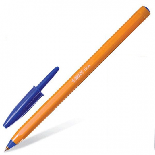 Ручка кулькова BIC Orange fine blue синя Фото