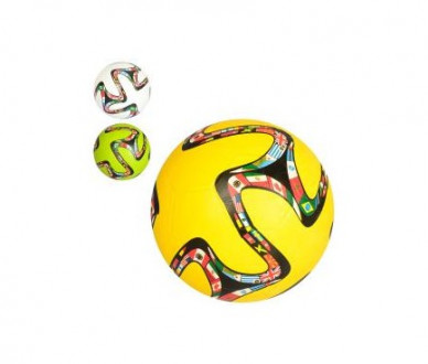 Мяч футбольный VA-0043  размер 5, резина, гладкий, 380-400г, 3цвета, в кульке