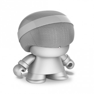 Акуст. стереосистема XOOPAR - GRAND XBOY (20 cm,серебр.,Bluetooth,микроф,аудио&amp;USB-каб.,LED)