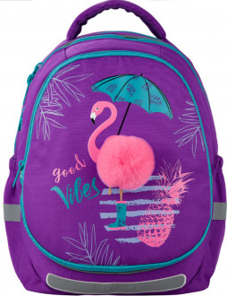 Рюкзак школьный Kite Education Beautiful tropics для девочек 800 г 38x28x16 см 18 л Фиолетовый (K20-700M(2p)-1)