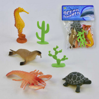 Набор животных HY 5 - C 04 B (144/2) &quot;Морские животные&quot;, 6 элементов, в кульке