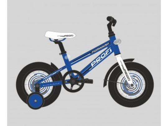Велосипед детский PROF1 18д. T1873 (1шт) Forward,синий,звонок,доп.колеса Фото