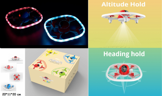 Квадрокоптер р/у, Udi RC, LED свет., USB, 2 цвета, в кор. 20*11*20см (20шт) Фото