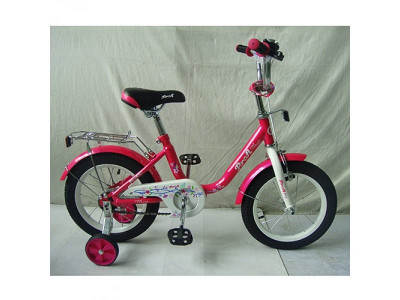 Велосипед детский PROF1 14д. L1482 (1шт) Flower, малиновый,звонок,доп.колеса