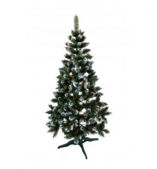 Ялинка Різдвяна (Елітна), зелена  + шишка+ калина червона, 180 см. (елка.сосна)