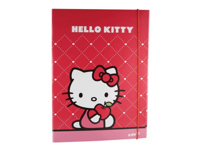 Папка на резинке картон., А4 Hello Kitty /1/100//