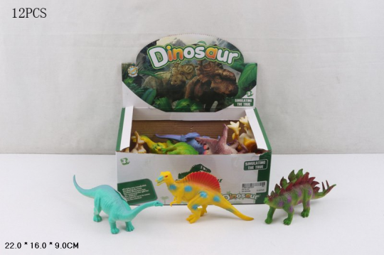 Животные 001A-5C (60шт/2) динозавры , 12 шт. в боксе 22*16*9см Фото