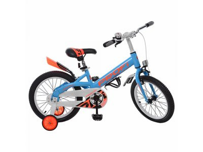 Велосипед детский PROF1 14д. W14115-2 (1шт) Original,синий,крылья,звонок,доп.колеса