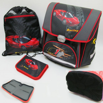 Набор: рюкзак-коробка+мешок для обуви+пенал плоский &quot;Racing&quot; (1002890)