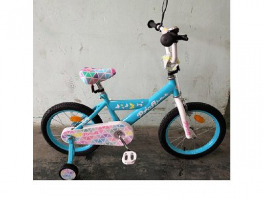 Велосипед детский PROF1 18д. L18133 (1шт) Butterfly 2,голубой, звонок,доп.колеса Фото