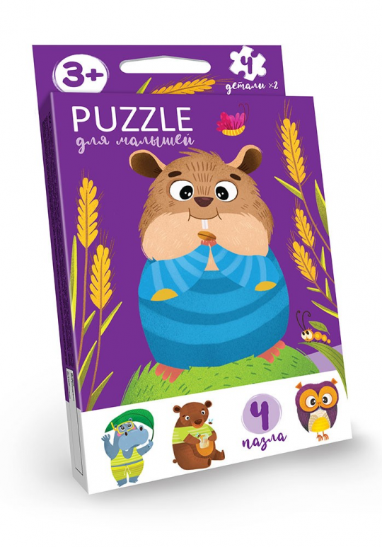 Пазлы для детей «Puzzle для детей», развивающие, в кор.9*2,5*13см PFK-02 Фото