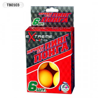 Теннисные мячики TB0103 (240шт) в коробочке по 6 штук 38мм