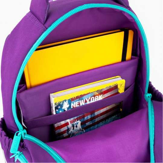 Рюкзак школьный Kite Education Beautiful tropics для девочек 800 г 38x28x16 см 18 л Фиолетовый (K20-700M(2p)-1) Фото