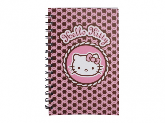 Блокнот пласт. обложка, спир., 80л., А5- Hello Kitty /1/25/50/ Фото