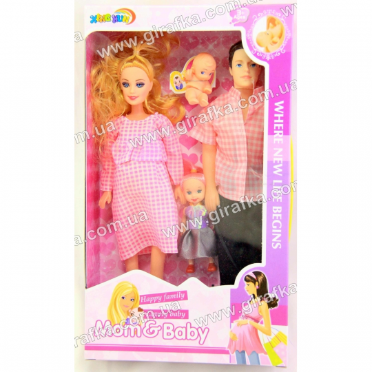 Набор кукол Семья с беременной куклой Фото