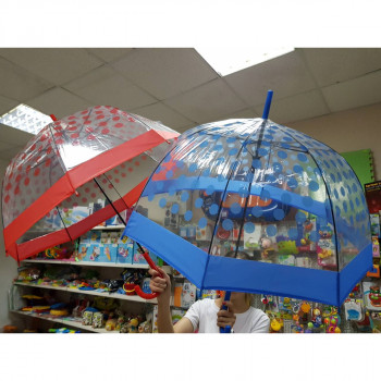 Зонт прозрачный купольный горох