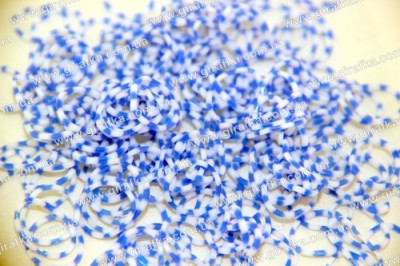 Набор резиночек полосатых для плетения 200 штук бело-синие