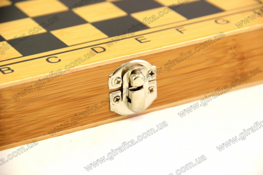Шахматы шашки нарды 3 в 1 бамбуковые Фото