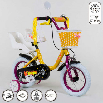 Велосипед детский 12 дюймов 2-х колёсный 1292 CORSO