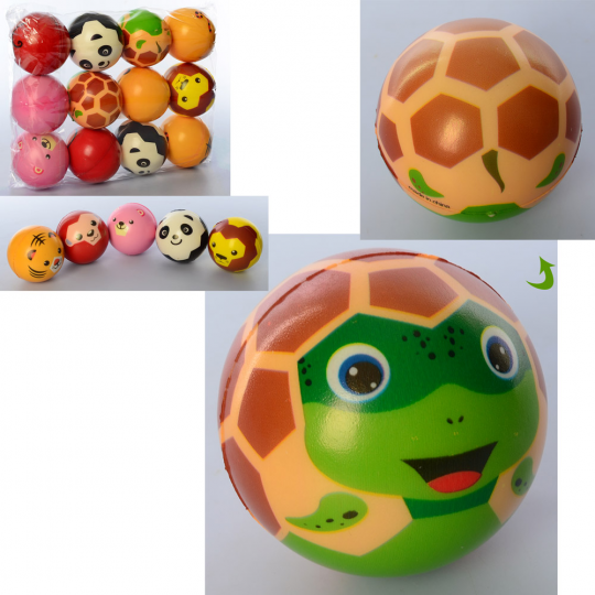 Мяч детский фомовый MS 3265 (240шт) 7,6см, 6видов, 12шт в кульке, 23-30,5--7,6см Фото