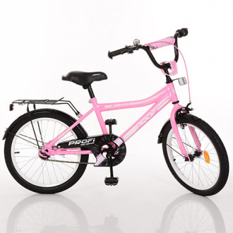 Велосипед детский PROF1 20д. Y20106 (1шт) Top Grade,розовый,звонок,подножка