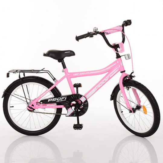 Велосипед детский PROF1 20д. Y20106 (1шт) Top Grade,розовый,звонок,подножка Фото