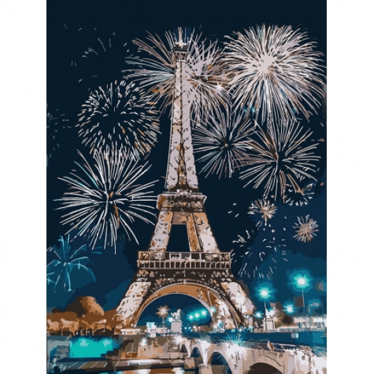 Картины по номерам - Огни Парижа (КНО3572)  30*40 Фото