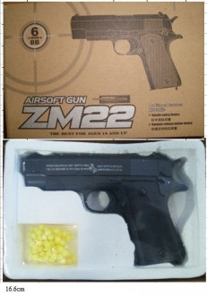 Пистолет пневматический CYMA ZM22 Airsoft Gun, металлический с пулями