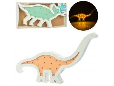 Деревянная игрушка Ночник MD 2079 (24шт) динозавр, 2в(37см и 39см), свет, на бат,в кор, 38-19-3,5см