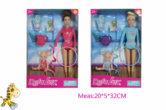 Кукла &quot;Defa Lucy &quot; 8353 2 вида, гимнастка, с куколкой, 6 аксесс., в кор. Фото