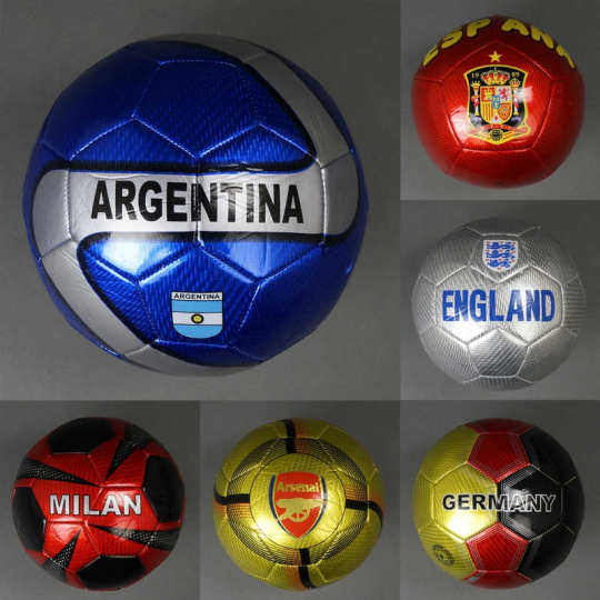 Мяч футбольный 310-330 грамм, лазерный PVC, 32 панели, 7 цветов /60/ Фото