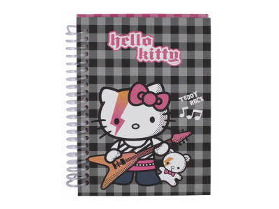 Блокнот карт. обложка, спир., 80л., А6 Hello Kitty /1/50/100/