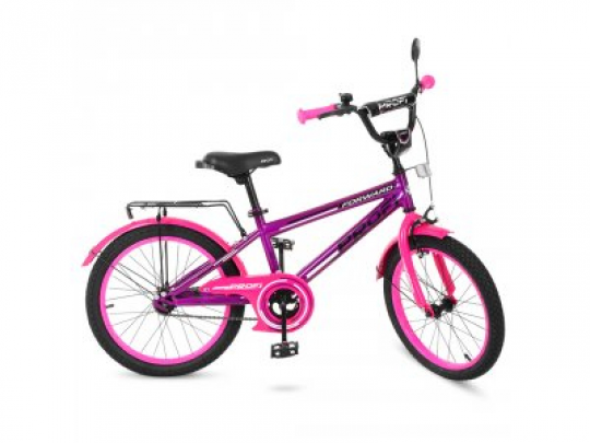 Велосипед детский PROF1 20д. T2077 (1шт) Forward,фиолетов.-розов.,звонок,подножка Фото