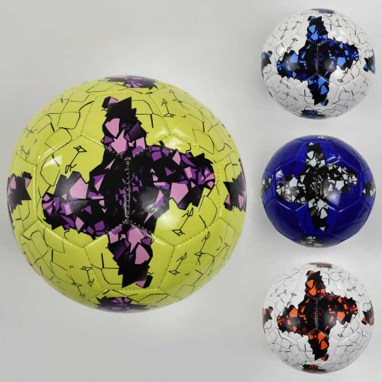 Мяч футбольный F 22063 (60) 4 цвета, 260-280 грамм, размер №5  ВЫДАЕМ МИКС Фото