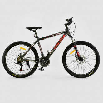 Велосипед Спортивный CORSO 26&quot;дюймов JYT 003 - 9051 GREEN-RED GTR-3000 (1) Алюминий, 21 скорость