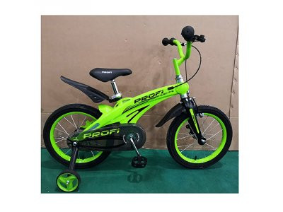 Велосипед детский PROF1 12д. LMG12124 (1шт) Projective,магниевая рама,зеленый, доп.колеса