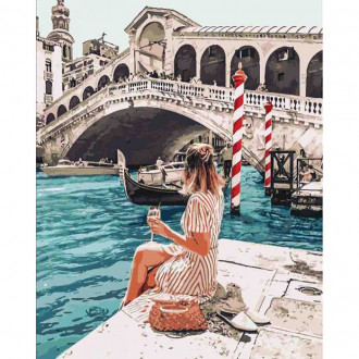 Картина по номерам Люди &quot;Влюблена в Венецию&quot;, в термопакете 40*50см